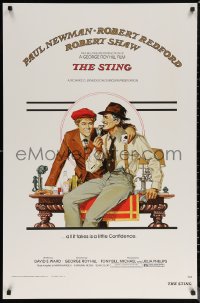 6f0009 STING S2 poster 2002 George Roy Hill, great artwork of con men Paul Newman & Robert Redford!