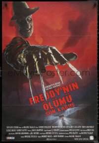 6f0439 FREDDY'S DEAD Turkish 1992 great art of Robert Englund as Freddy Krueger!