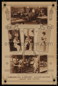 6f0247 AMERICAN LIBRARY ASSOCIATION group of 3 10x15x20 WWI war posters 1910s Library War Service!