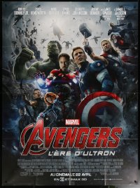 6g0744 AVENGERS: AGE OF ULTRON advance French 1p 2015 Marvel's Iron Man, Captain America, Hulk, Thor!