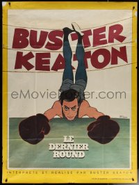 6g0754 BATTLING BUTLER French 1p R1960s cool different Ferracci art of Buster Keaton in boxing ring!