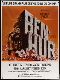 6g0760 BEN-HUR French 1p R1990s Charlton Heston, William Wyler classic religious epic!