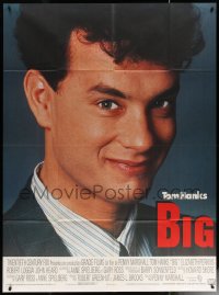 6g0768 BIG French 1p 1988 super close up of young Tom Hanks, Penny Marshall teen fantasy comedy!