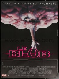 6g0782 BLOB French 1p 1989 cool completely different gruesome monster art by Gilbert Raffin!