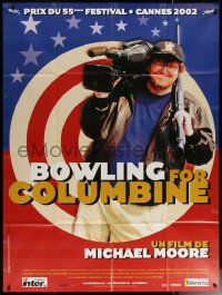 6g0801 BOWLING FOR COLUMBINE French 1p 2002 Michael Moore documentary about gun control!