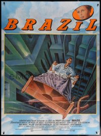 6g0805 BRAZIL French 1p 1985 Terry Gilliam cult classic, cool sci-fi fantasy art by Lagarrigue!