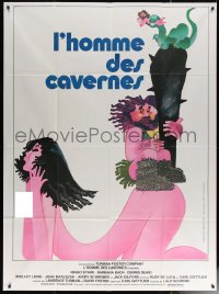6g0841 CAVEMAN French 1p 1981 different art of prehistoric Ringo Starr & sexy naked Barbara Bach!