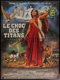 6g0851 CLASH OF THE TITANS French 1p 1981 Ray Harryhausen, different Jean Mascii fantasy art!