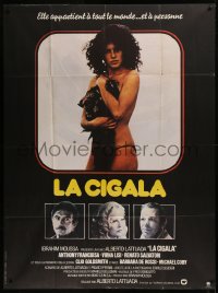 6g0873 CRICKET French 1p 1980 Alberto Lattuada's La cicala, close up of sexy nearly naked woman!
