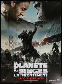 6g0886 DAWN OF THE PLANET OF THE APES teaser French 1p 2014 great image of ape on horseback!