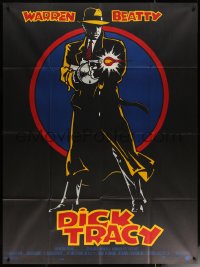 6g0903 DICK TRACY French 1p 1990 Kwan art of Warren Beatty as Chester Gould's classic detective!