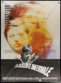 6g0920 DOWNHILL RACER French 1p 1969 Robert Redford, Camilla Sparv, different art by Vaissier!