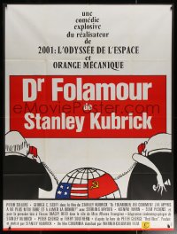 6g0921 DR. STRANGELOVE French 1p R1970s Stanley Kubrick classic, Peter Sellers, great artwork!