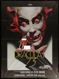 6g0922 DRACULA A.D. 1972 French 1p 1973 different Landi art of Christopher Lee & sexy naked ladies!