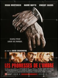 6g0929 EASTERN PROMISES French 1p 2007 Cronenberg, Mortensen, Naomi Watts, Cassel, tattooed hands!