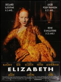 6g0931 ELIZABETH French 1p 1998 great close up image of Cate Blanchett as England's famous queen!