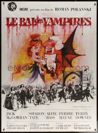 6g0955 FEARLESS VAMPIRE KILLERS French 1p 1968 Roman Polanski, wacky vampire art by Clement Hurel!