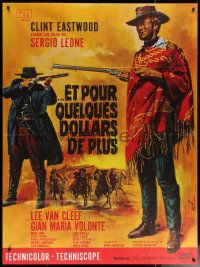 6g0969 FOR A FEW DOLLARS MORE French 1p 1966 Leone, Jean Mascii art of Clint Eastwood & Van Cleef