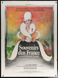 6g0982 FRENCH PROVINCIAL French 1p 1975 great artwork of Jeanne Moreau by Rene Ferracci!