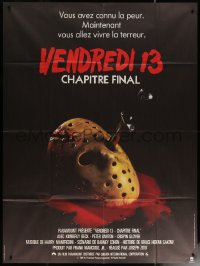 6g0986 FRIDAY THE 13th - THE FINAL CHAPTER French 1p 1984 slasher sequel, knife in hockey mask!