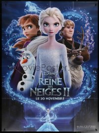 6g0991 FROZEN II advance French 1p 2019 Disney, top cast image of Anna, Elsa, Kristoff, Sven & Olaf!