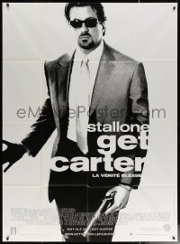 6g1003 GET CARTER French 1p 2001 great full-length image of Sylvester Stallone in cool shades w/gun!