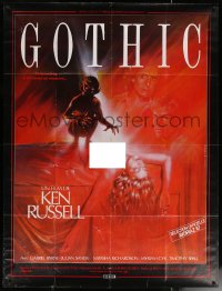 6g1015 GOTHIC French 1p 1987 Ken Russell, different art of demon & naked girl by Gilbert Raffin!