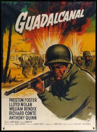 6g1029 GUADALCANAL DIARY French 1p R1960s Boris Grinsson art of soldier in World War II!