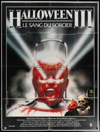 6g1036 HALLOWEEN III French 1p 1983 Season of the Witch, sequel, cool horror image by Landi!