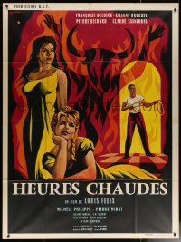 6g1071 HOT HOURS French 1p 1959 Guy Gerard Noel art of Devil tempting beautiful young women!