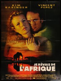 6g1084 I DREAMED OF AFRICA French 1p 2000 great huge close up of Kim Basinger & Vincent Perez!