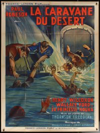 6g1106 JERICHO French 1p 1938 different Roger Soubie art of men in flooded room, ultra rare!