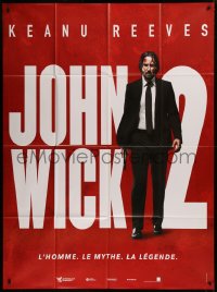 6g1110 JOHN WICK CHAPTER 2 teaser French 1p 2017 great image of Keanu Reeves in the title role!