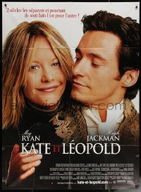 6g1118 KATE & LEOPOLD French 1p 2002 romantic close up of Meg Ryan & Hugh Jackman!