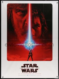 6g1137 LAST JEDI teaser French 1p 2017 Star Wars, incredible sci-fi image of Hamill, Driver & Ridley!