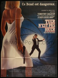 6g1166 LIVING DAYLIGHTS French 1p 1987 Timothy Dalton as James Bond 007 & sexy Maryam d'Abo!