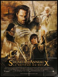6g1171 LORD OF THE RINGS: THE RETURN OF THE KING French 1p 2003 Peter Jackson, cool cast montage art!