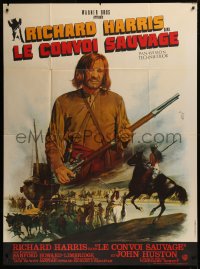 6g1195 MAN IN THE WILDERNESS French 1p 1971 different art of Richard Harris w/ rifle by Jean Mascii!