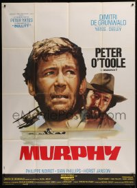 6g1233 MURPHY'S WAR French 1p 1971 different Marty art of Peter O'Toole, directed by Peter Yates!