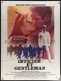6g1254 OFFICER & A GENTLEMAN French 1p 1985 Richard Gere & Debra Winger in love & in the U.S. Navy!