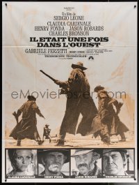 6g1259 ONCE UPON A TIME IN THE WEST French 1p R1970s Leone, Cardinale, Fonda, Bronson & Robards!