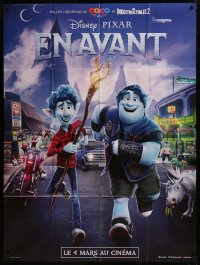 6g1263 ONWARD advance French 1p 2020 Walt Disney, great fantasy CGI image of Ian & Barley running!
