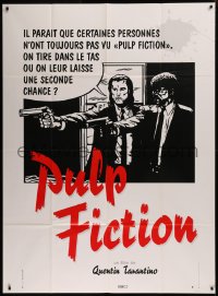 6g1301 PULP FICTION French 1p 1994 Tarantino, should Travolta & Jackson give 'em a second chance?