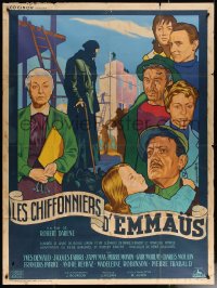 6g1307 RAGPICKERS OF EMMAUS French 1p 1955 Guy Gerard Noel art of Yves Deniaud & top cast, rare!