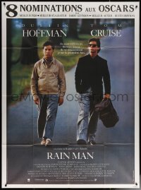 6g1308 RAIN MAN awards French 1p 1988 Tom Cruise & autistic Dustin Hoffman, Barry Levinson directed!