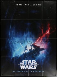 6g1330 RISE OF SKYWALKER teaser French 1p 2019 Star Wars, different image of Rey & Ren fighting!