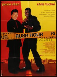6g1344 RUSH HOUR French 1p 1999 cool image of unlikely duo Jackie Chan & Chris Tucker!