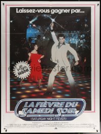 6g1355 SATURDAY NIGHT FEVER French 1p 1978 disco dancers John Travolta & Karen Lynn Gorney!