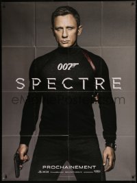 6g1396 SPECTRE teaser French 1p 2015 Daniel Craig as James Bond 007 in all black with gun!
