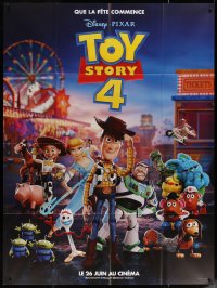 6g1460 TOY STORY 4 advance French 1p 2019 Walt Disney, Pixar, Woody, Buzz Lightyear & cast!